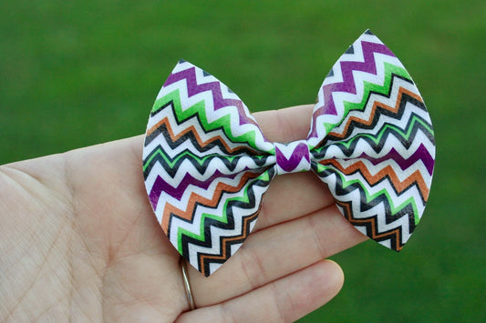 Halloween Chevron Baby Kate Bow