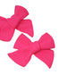 Bright Pink Rib Knit Large Everly Bow