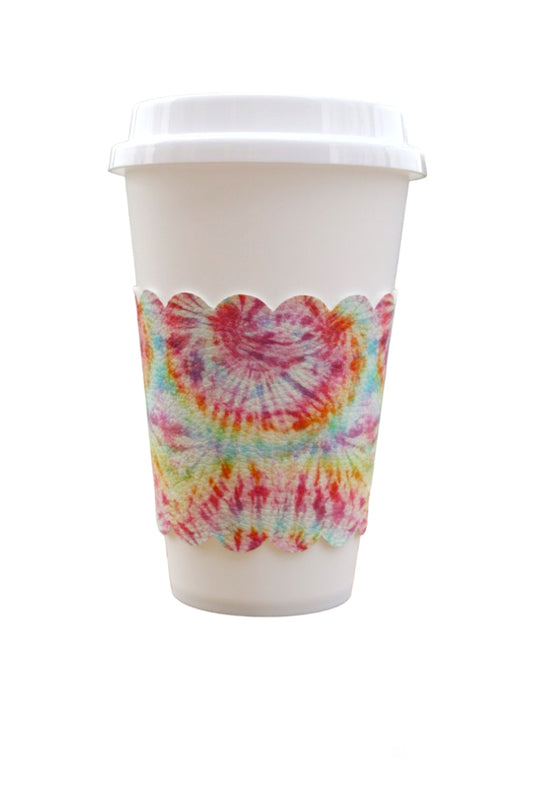 Tie Dye Scalloped Cup Sleeve