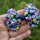 Navy Daisy Medium Maggie Bow