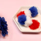 Patriotic Pom Pom Clips