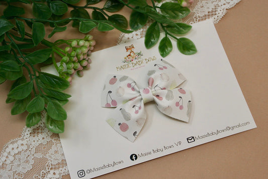 Watercolor Fruit Baby Wren Bow