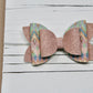 Peachy Chevron Emmy Bow