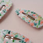 Pink Blush Floral Snap Clip