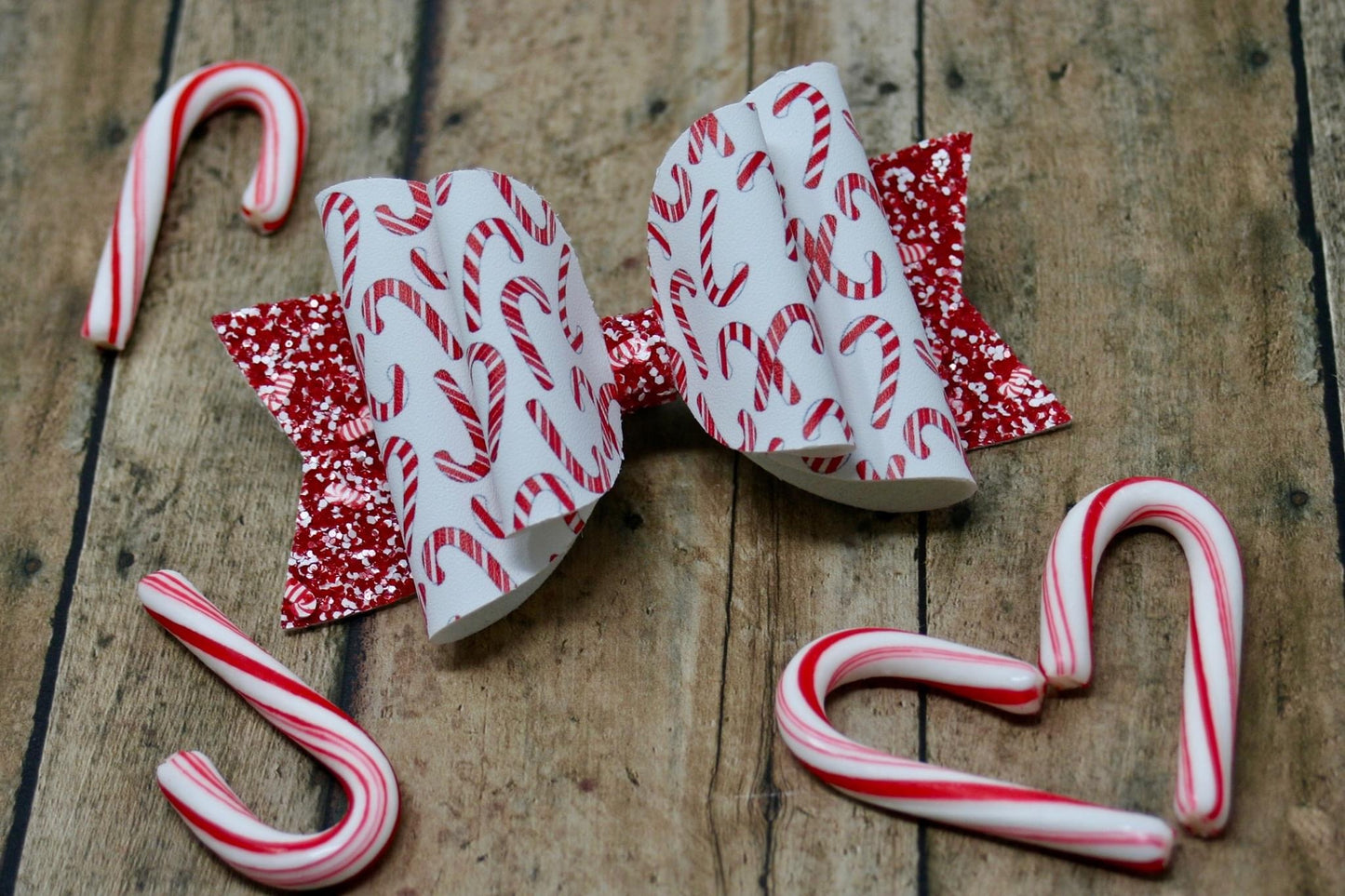Candy Cane Large Ellie Bow