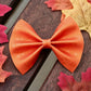 Orange Satin Floral Baby Kate Bow
