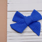 Royal Blue Rib Knit Large Everly Bow