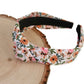 Mustard Floral Top Knot Headband