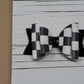 Black and White Checkered Medium Ellie Bow
