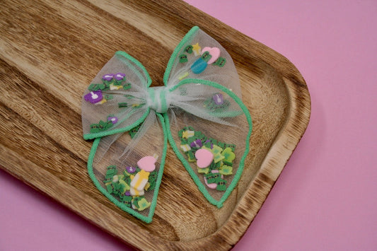 Lucky Charms Small Remi Shaker Bow (ALLIGATOR CLIP ONLY)