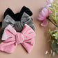 Neutral Velvet Large Everly Bows