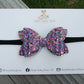 *SLIGHTLY FLAWED* Hocus Pocus Chunky Glitter Emmy Bow (BLACK NYLON ONLY)