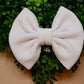 White Solid Capri Bow
